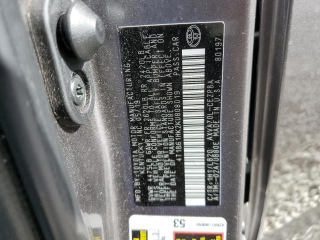 2019 Toyota Camry Xse VIN: 4T1B61HK2KU808019 Lot: 50615344