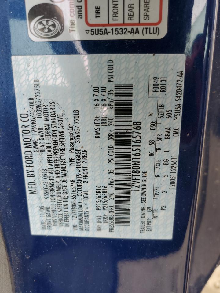 1ZVFT80N165165768 2006 Ford Mustang