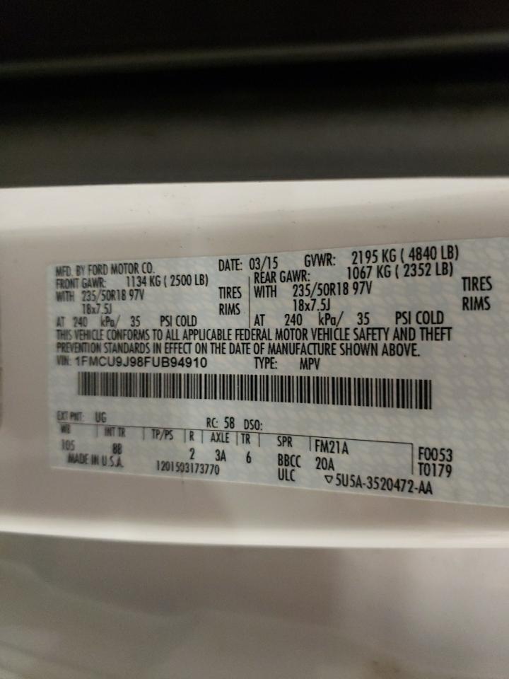 1FMCU9J98FUB94910 2015 Ford Escape Titanium