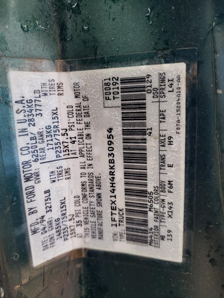 1FTEX14H4RKB30954 1994 Ford F150