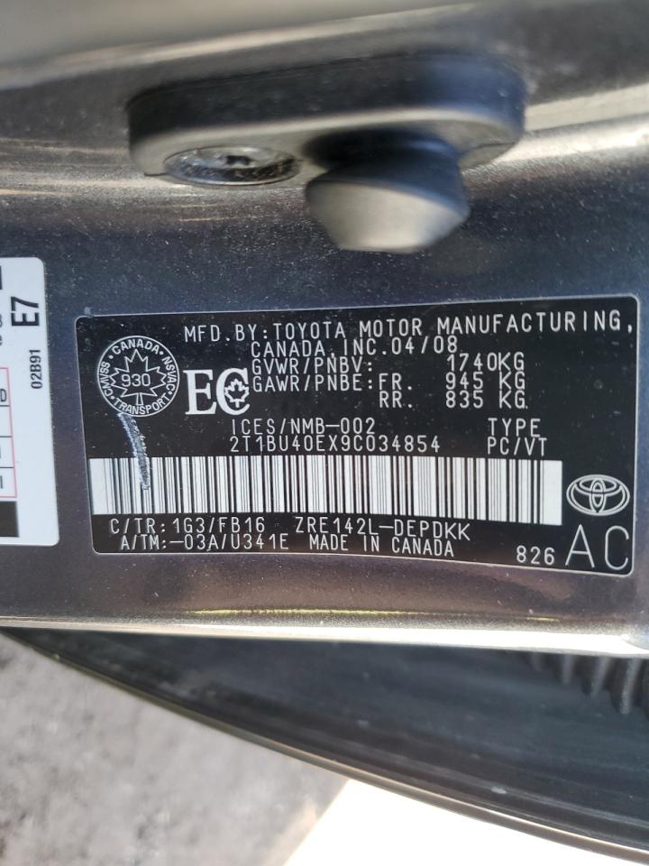 2T1BU40EX9C034854 2009 Toyota Corolla Base