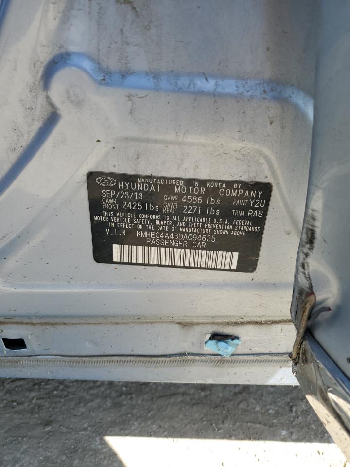 KMHEC4A43DA094635 2013 Hyundai Sonata Hybrid
