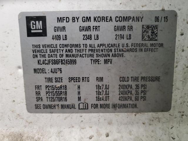 2015 BUICK ENCORE CON - KL4CJFSB6FB245999