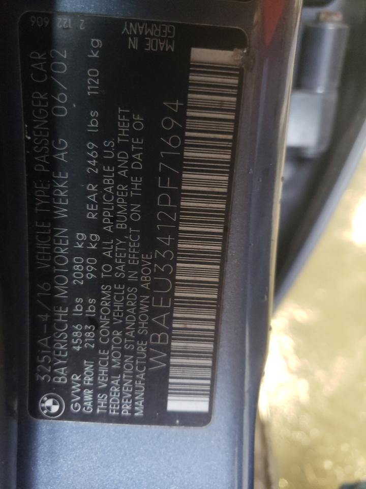 WBAEU33412PF71694 2002 BMW 325 Xi