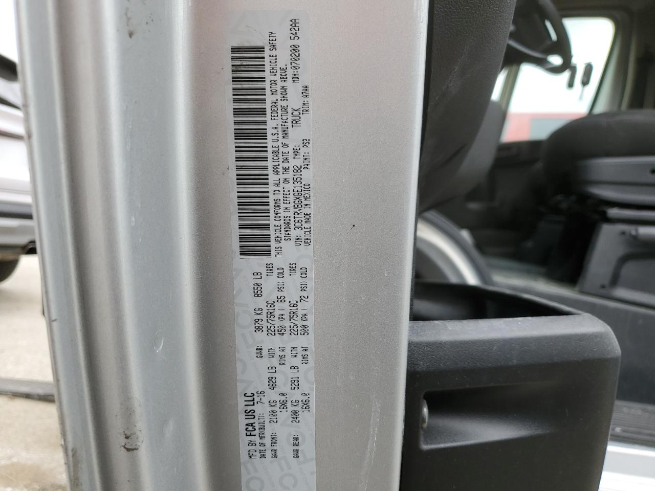 3C6TRVBGXGE135182 2016 Ram Promaster 1500 1500 High