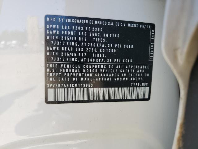 2019 VOLKSWAGEN TIGUAN SE - 3VV3B7AX1KM149983