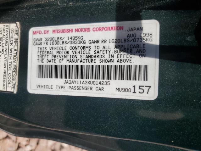 1999 Mitsubishi Mirage De VIN: JA3AY11A2XU014235 Lot: 52864414