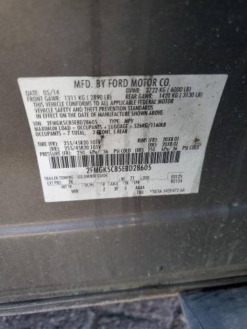 2FMGK5C85EBD28605 2014 Ford Flex Sel