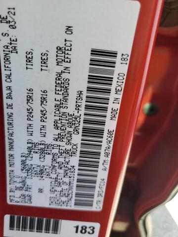 2021 Toyota Tacoma Double Cab VIN: 3TMAZ5CNXMM151834 Lot: 51230524