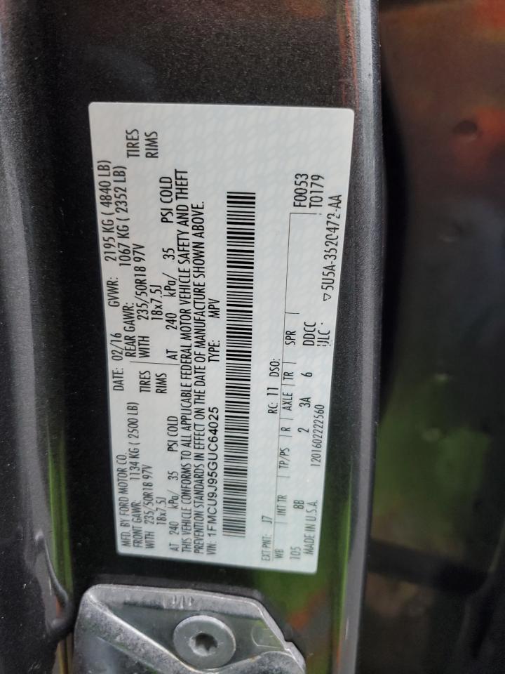 1FMCU9J95GUC64025 2016 Ford Escape Titanium