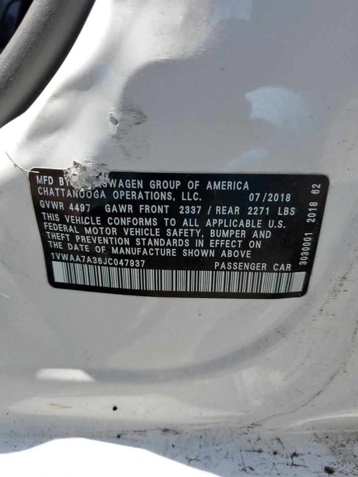 1VWAA7A36JC047937 2018 Volkswagen Passat S