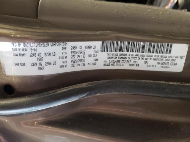 2001 Jeep Grand Cherokee Laredo VIN: 1J4GW48S51C721967 Lot: 52760064