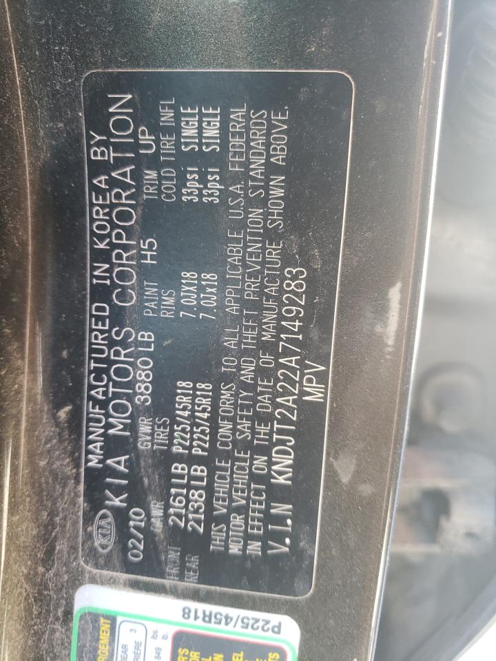 KNDJT2A22A7149283 2010 Kia Soul +