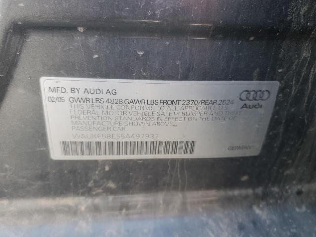 2005 Audi A4 2.0T Avant Quattro VIN: WAUKF58E55A497937 Lot: 49434324