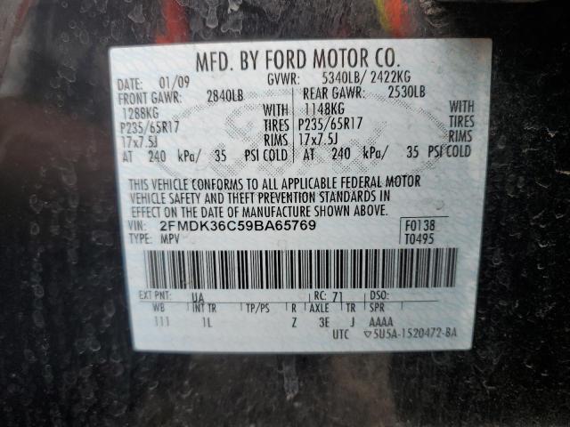 Lot #2494808637 2009 FORD EDGE salvage car
