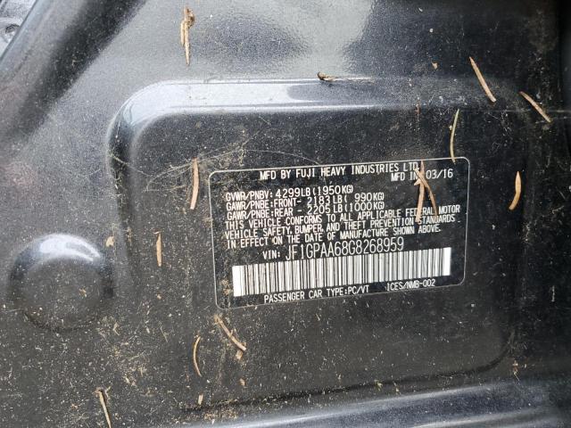 2016 SUBARU IMPREZA - JF1GPAA68G8268959