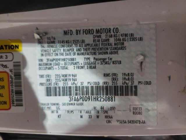 2017 FORD FUSION TIT 3FA6P0D91HR250881