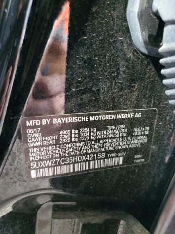  BMW X3 2017 Чорний