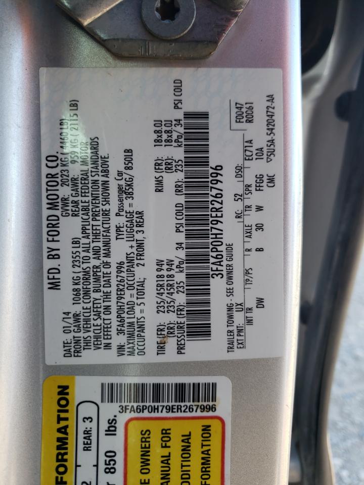 3FA6P0H79ER267996 2014 Ford Fusion Se