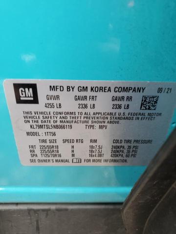 2022 CHEVROLET TRAILBLAZE - KL79MTSL5NB066119