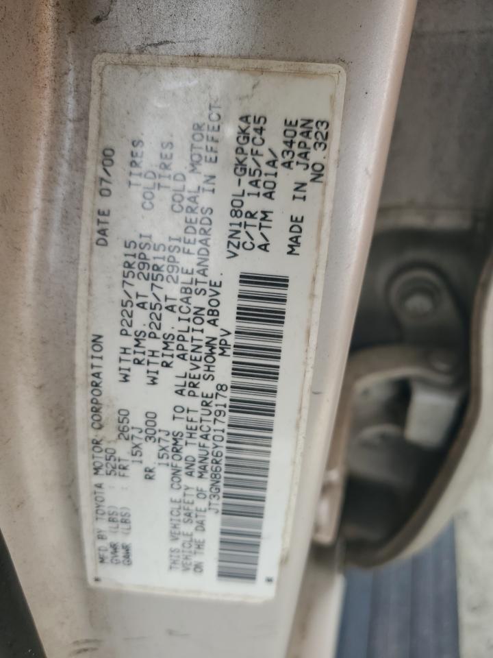 JT3GN86R6Y0179178 2000 Toyota 4Runner Sr5