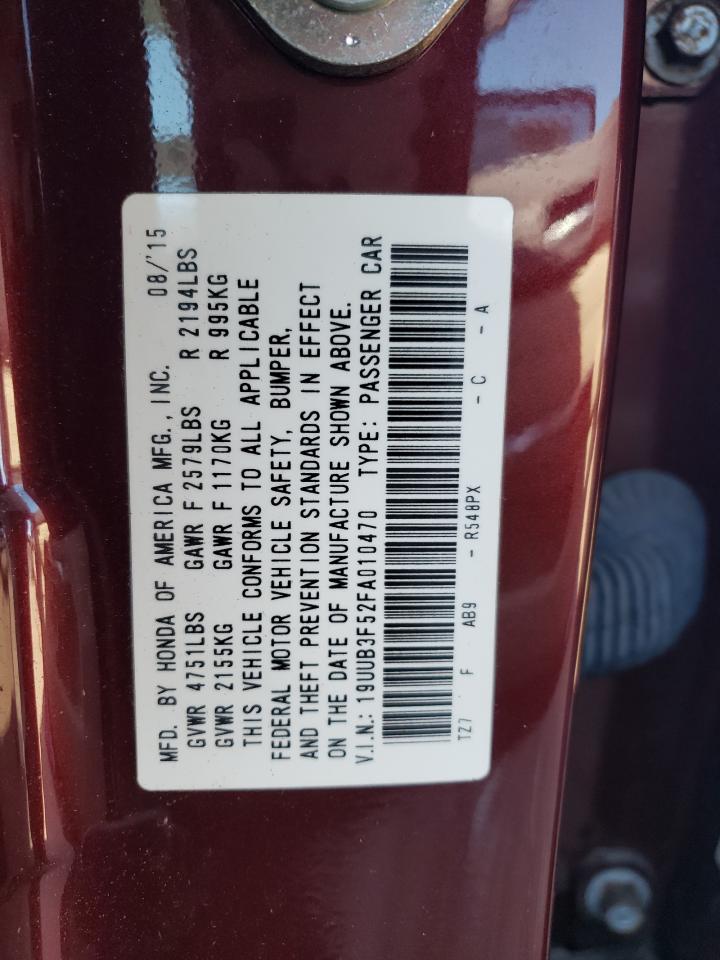 19UUB3F52FA010470 2015 Acura Tlx Tech