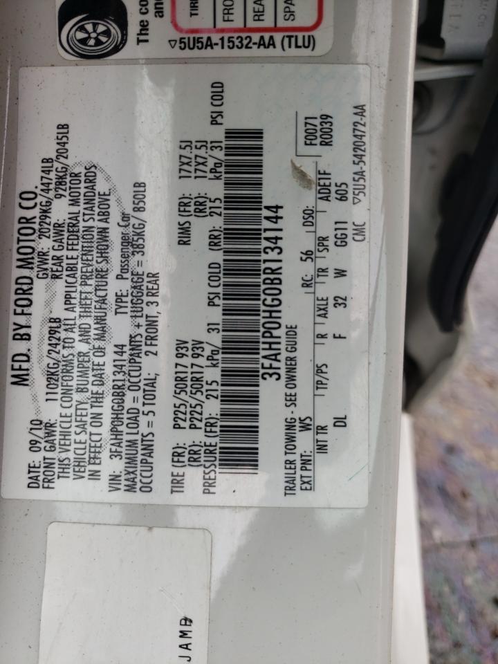 3FAHP0HG0BR134144 2011 Ford Fusion Se