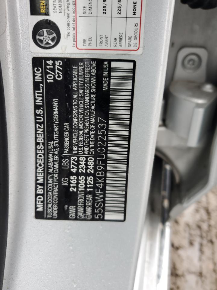 55SWF4KB9FU022537 2015 Mercedes-Benz C 300 4Matic