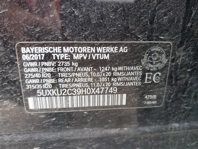 VIN 5UXKU2C39H0X47749 2017 BMW X6, Xdrive35I no.12