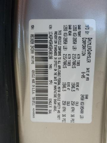 2005 Chrysler Town & Country VIN: 1C4GP45R45B438198 Lot: 49920554