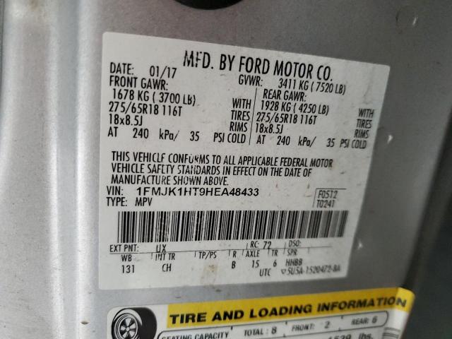 2017 Ford Expedition El Xlt VIN: 1FMJK1HT9HEA48433 Lot: 48977344