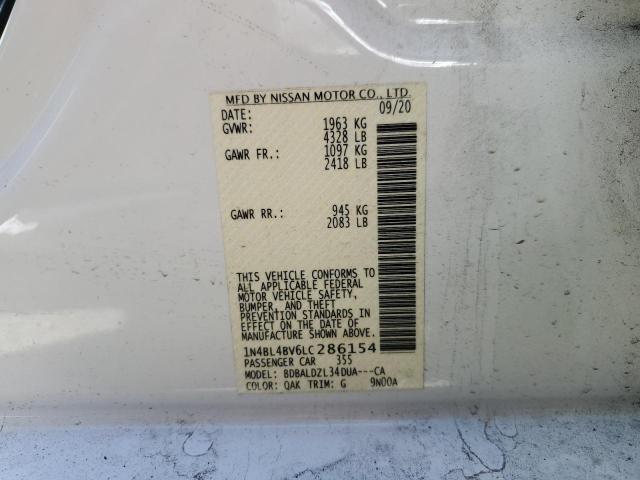 2020 NISSAN ALITMA 1N4BL4BV6LC286154