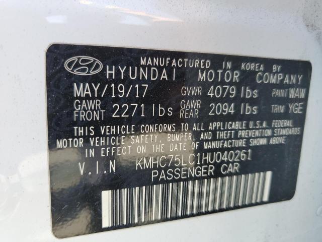 2017 HYUNDAI IONIQ SEL - KMHC75LC1HU040261