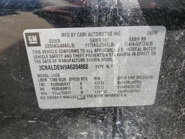 2CNALDEW9A6204882 2010 Chevrolet Equinox Lt