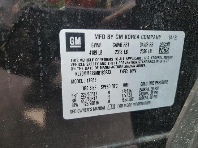 2021 CHEVROLET TRAILBLAZE - KL79MMS29MB180233