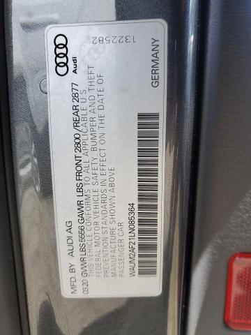 2020 Audi A6 Prestige VIN: WAUM2AF21LN085364 Lot: 51355704