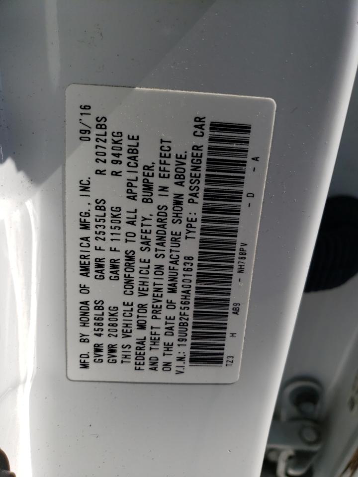 19UUB2F56HA001638 2017 Acura Tlx Tech