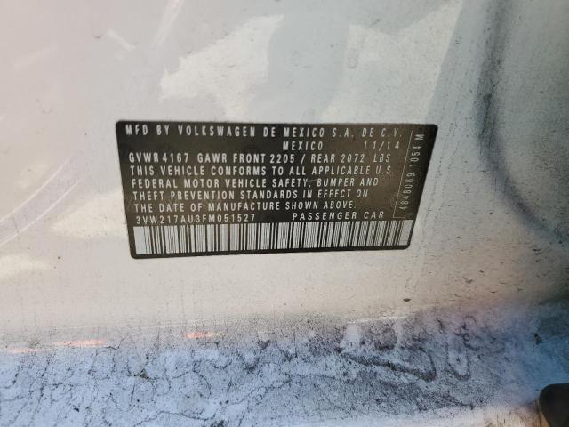 2015 Volkswagen Golf VIN: 3VW217AU3FM051527 Lot: 51058484