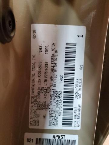 2018 TOYOTA TUNDRA DOU - 5TFUY5F14JX727691