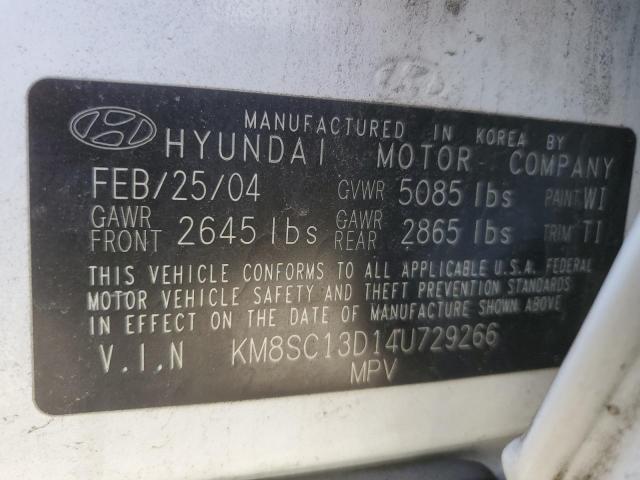 2004 Hyundai Santa Fe Gls VIN: KM8SC13D14U729266 Lot: 51991574