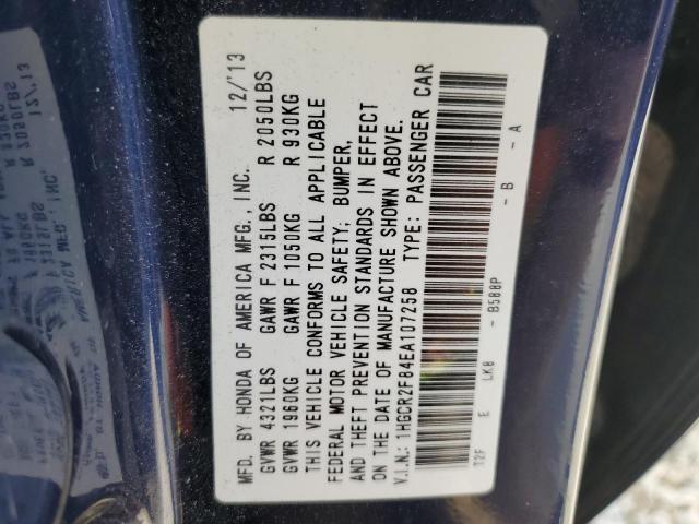 1HGCR2F84EA107258 2014 Honda Accord Exl