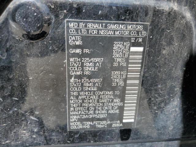 2015 Nissan Rogue S VIN: KNMAT2MV3FP521937 Lot: 50987144