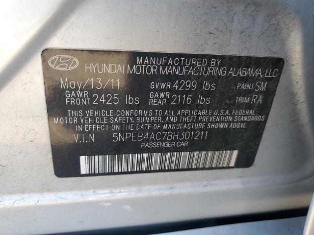 2011 Hyundai Sonata Gls VIN: 5NPEB4AC7BH301211 Lot: 50886704