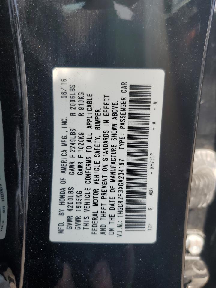 1HGCR2F3XGA234197 2016 Honda Accord Lx