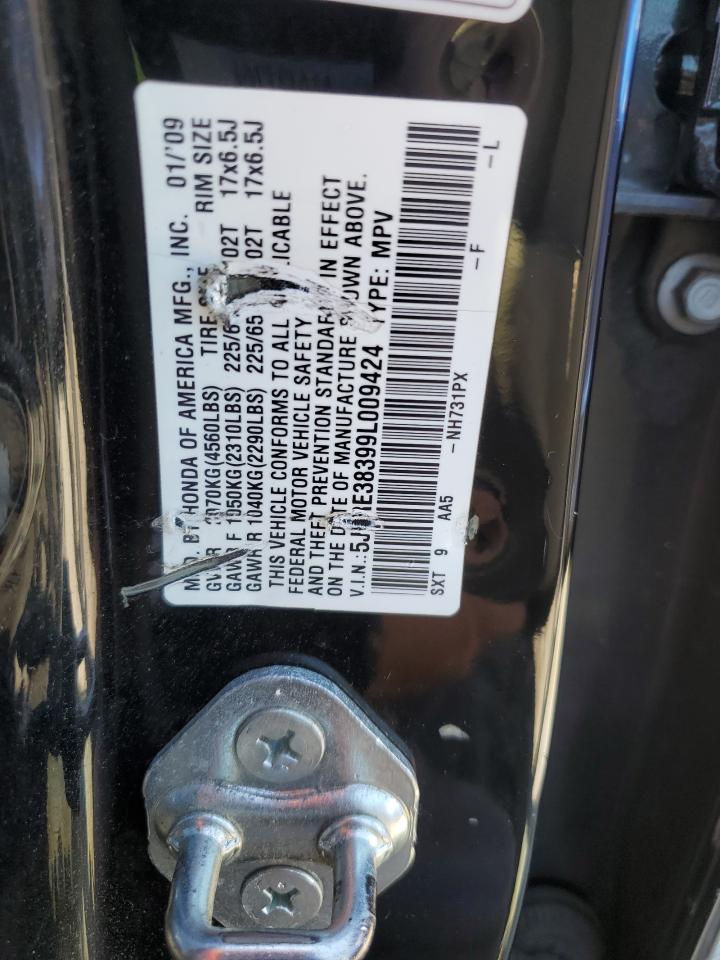5J6RE38399L009424 2009 Honda Cr-V Lx