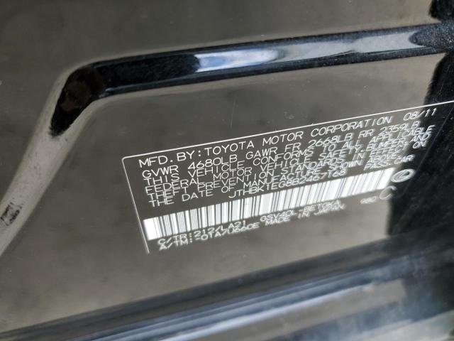 2011 Lexus Es 350 VIN: JTHBK1EG8B2467168 Lot: 52239774