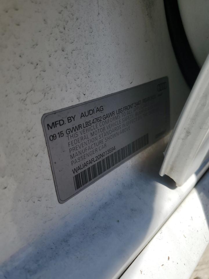 WAUAFAFL2GN013594 2016 Audi A4 Premium S-Line