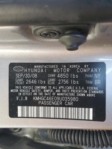 2009 Hyundai Genesis 3.8L VIN: KMHGC46E09U035980 Lot: 50112754