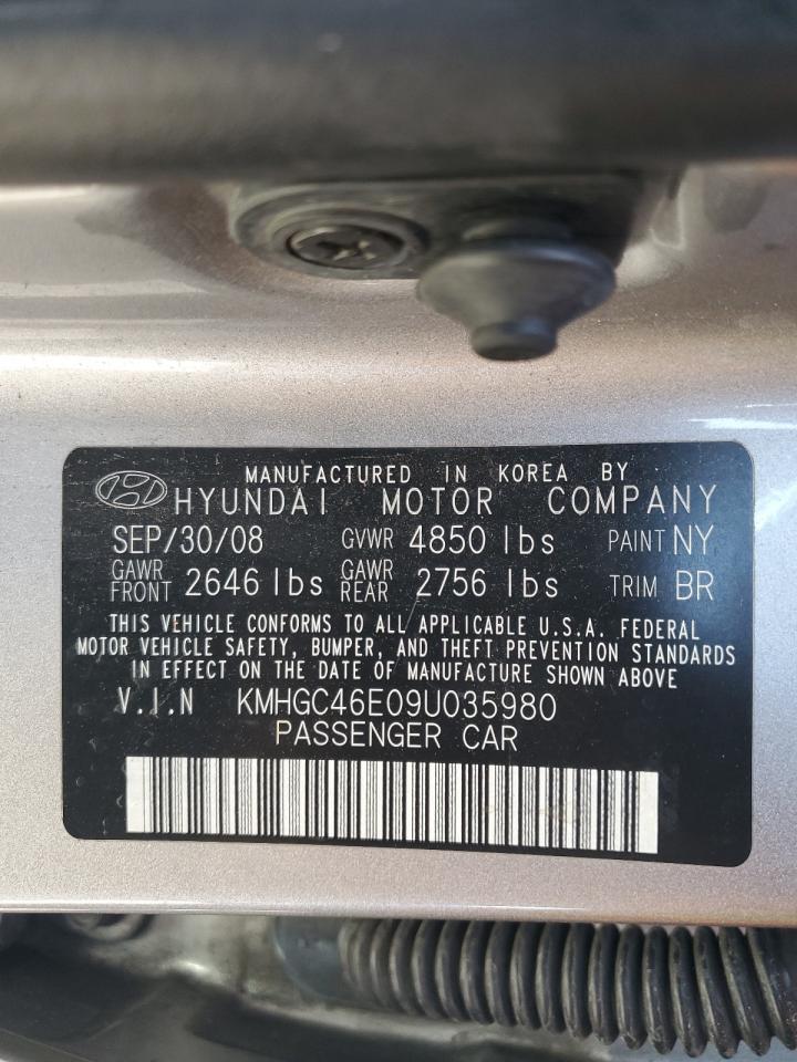 KMHGC46E09U035980 2009 Hyundai Genesis 3.8L