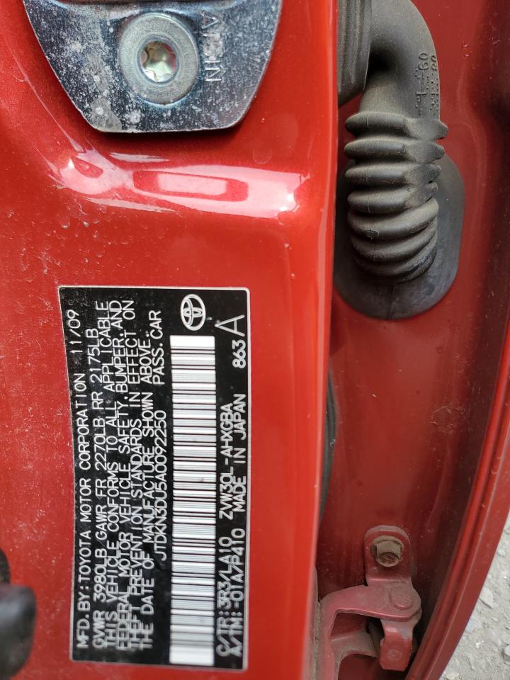 JTDKN3DU5A0092250 2010 Toyota Prius